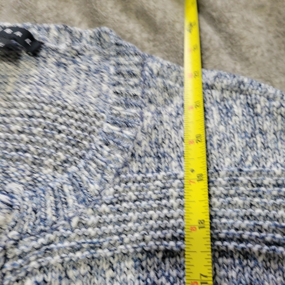 Women's Blue Knit Cardigan - Picture 7 of 7